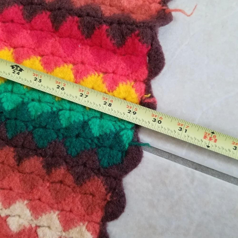 Vintage Boho Granny Handmade Afghan Yarn‎ Weave Crochet Rectangle Throw Blanket